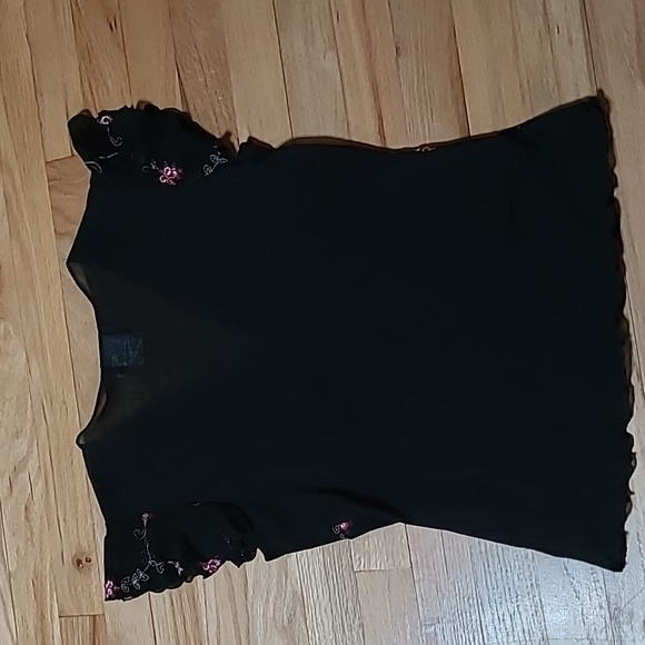 LA Embroidered Sheer Blouse - Picture 4 of 4